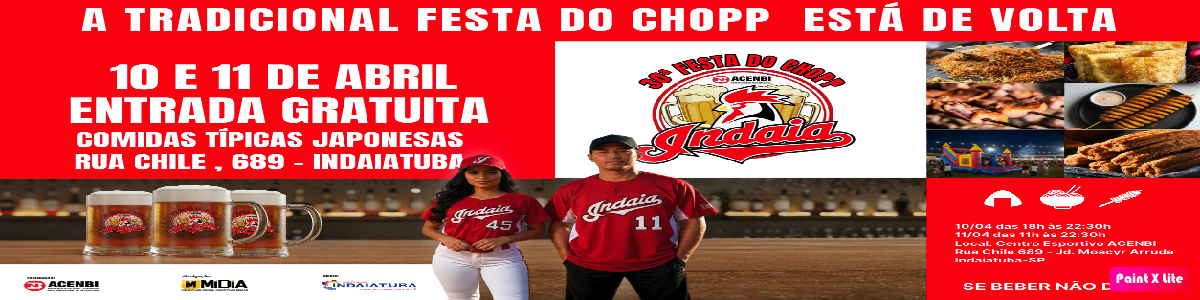  30º - FESTA DO CHOPP - INDAIATUBA 10 A 11 ABRIL