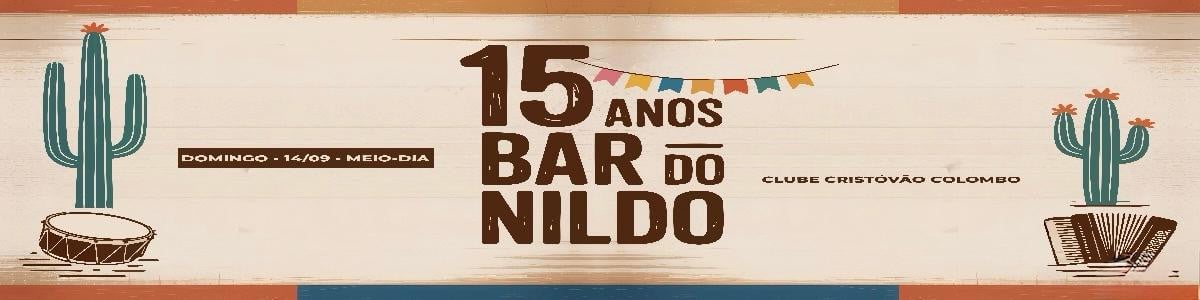  14/09 - 15 ANOS BAR DO NILDO - OPEN FOOD