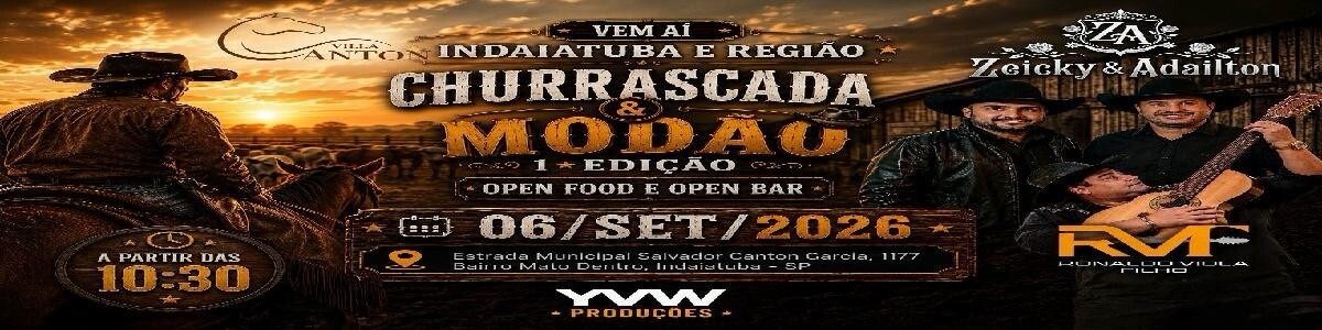  CHURRASCADA E MODÃO - OPEN FOOD E OPEN BAR - 06.09