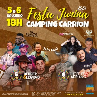 FESTA JUNINA CAMPING CARRION 2026 - 05 E 06 JUNHO