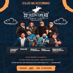 22º  FESTA DO PE&Atilde;O - CAMPO LIMPO PAULISTA - 03 A 07 - SETEMBRO